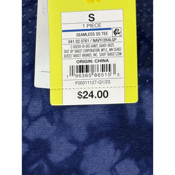 All in Motion Men's Short Sleeve Seamless T-Shirt, Blue, Size S, NWT - Picture 4 of 5